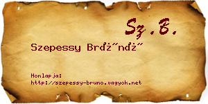 Szepessy Brúnó névjegykártya